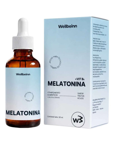 Melatonina Líquida Sublingual Wellbeinn com Vitamina B6 50 ml