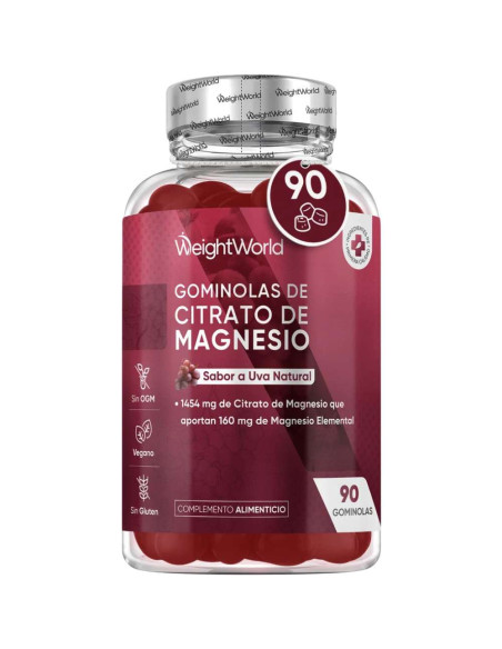 WeightWorld Gomas de Magnésio 125 mg – Cansaço, Fadiga e Músculos