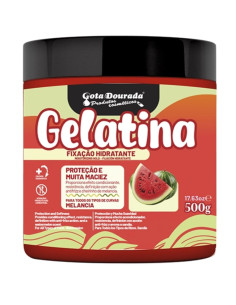 Gota Dourada Gelatina Capilar Melancia Fixação Hidratante 500g