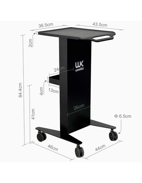 Weelko ROBUST Trolley Metálico para Equipamentos de Estética