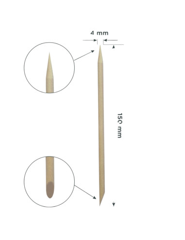 STALEKS PRO Pau de Laranjeira de Madeira EXPERT 150 mm – 10 Un.