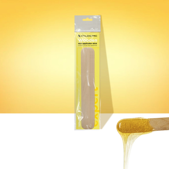 STALEKS PRO Espátula de Madeira para Cera EXPERT 150 × 17 mm – 5 Un.