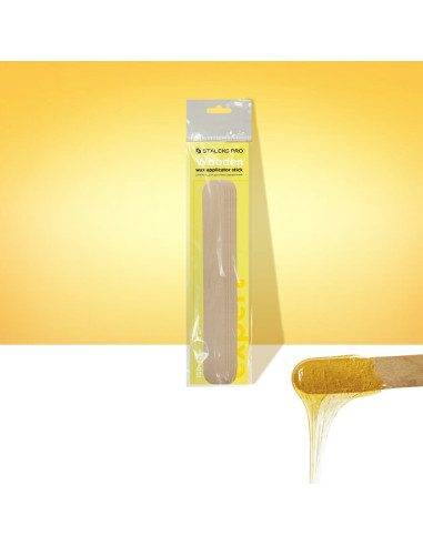 STALEKS PRO Espátula de Madeira para Cera EXPERT 150 × 17 mm – 5 Un.