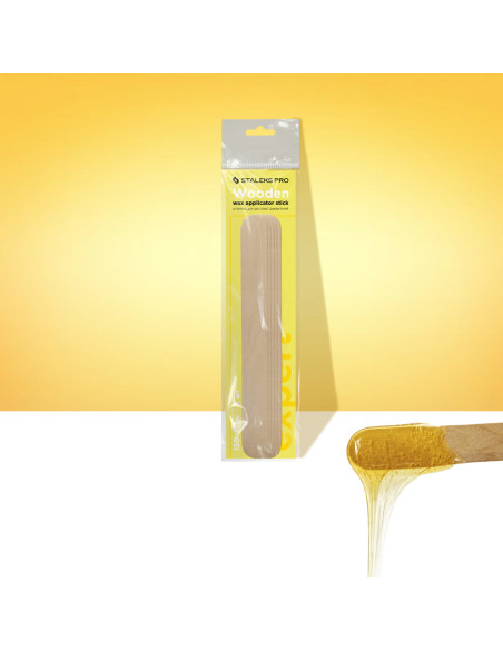 STALEKS PRO Espátula de Madeira para Cera EXPERT 150 × 17 mm – 5 Un.