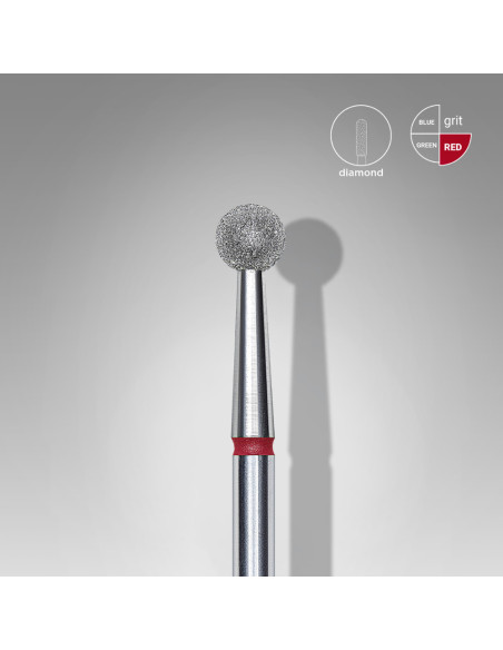 STALEKS PRO Broca Diamantada Esférica EXPERT Vermelha 4 mm