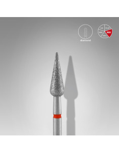 STALEKS PRO Broca Diamantada Pera Pontiaguda EXPERT Vermelha 4 mm – 12 mm 2