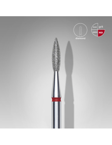 STALEKS PRO Broca Diamantada Chama Pontiaguda EXPERT Vermelha 2,1 mm – 8 mm