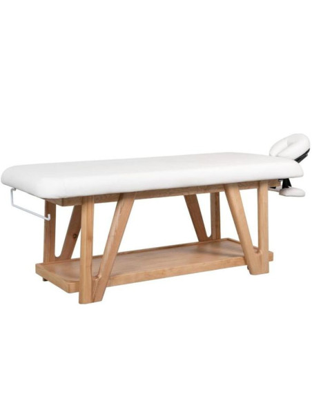 Weelko ROOTS Cama de Massagem de Madeira Fixa Branca