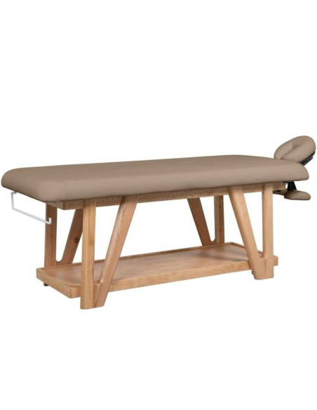 Weelko ROOTS Cama de Massagem de Madeira Fixa Bege