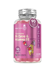 MAXMEDIX Gominhas de Cálcio e Vitamina D3 para Crianças – 90 Gomas