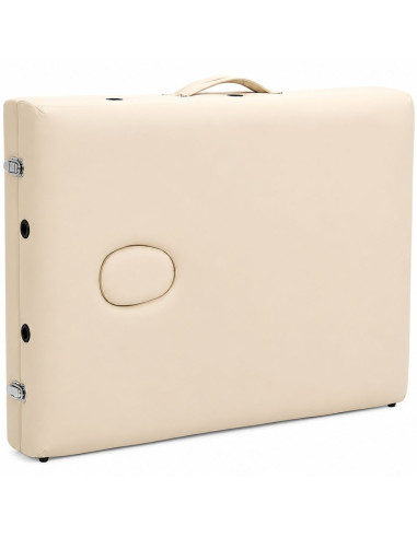 Marquesa de Massagem Portátil Dobrável em Alumínio – Creme