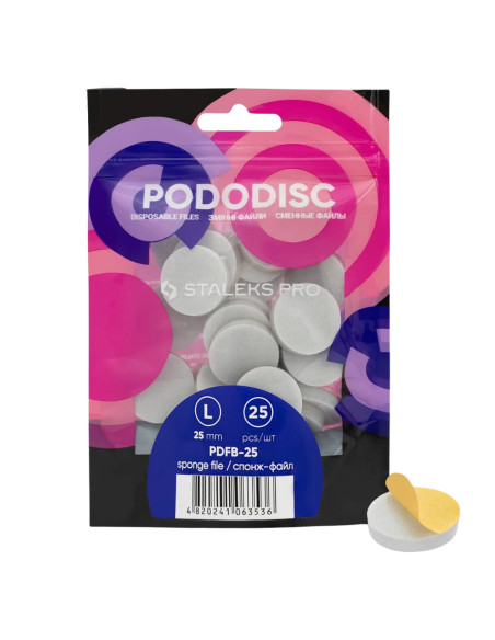 STALEKS PRO PODODISC L EXPERT 25 Esponjas Abrasivas Descartáveis – 25 Un.