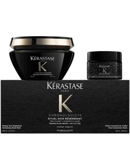 Kérastase Chronologiste Rituel Noir Régénérant – Máscara + Pérolas 250 ml
