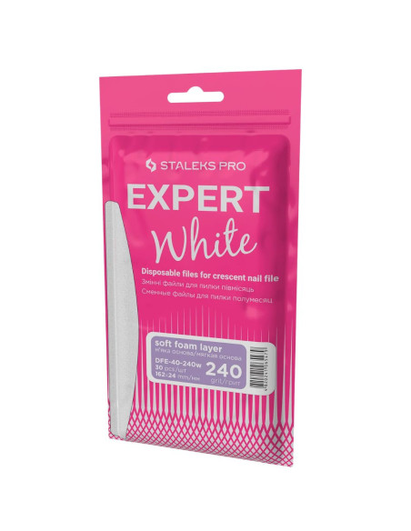 STALEKS EXPERT 40 Lixas Adesivas Substituíveis Meia-Lua 240 Grit – 30 Unidades