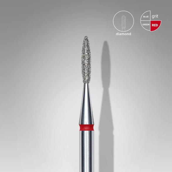 STALEKS EXPERT Fresa Diamantada Chama Vermelha 1,6 mm – Parte Operacional 8 mm