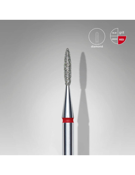 STALEKS EXPERT Fresa Diamantada Chama Vermelha 1,6 mm – Parte Operacional 8 mm