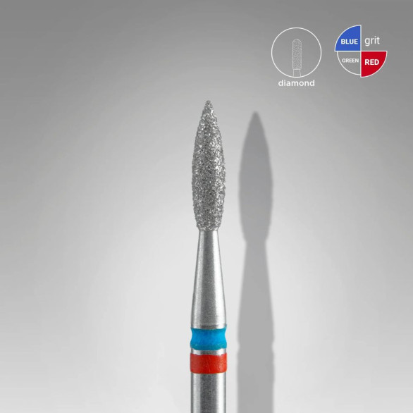 STALEKS EXPERT Fresa Diamantada DUO Chama Vermelha-Azul 2,1 mm – Parte Operacional 8 mm