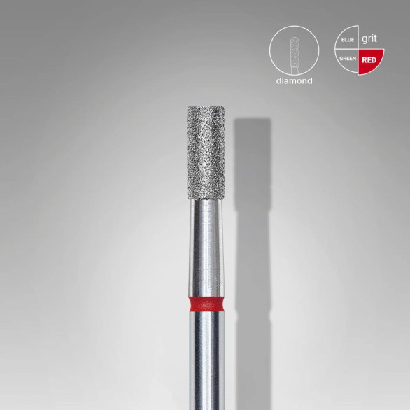 STALEKS EXPERT Fresa Diamantada Cilíndrica Vermelha 2,5 mm – Parte Operacional 6 mm