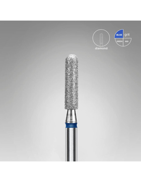 STALEKS EXPERT Fresa Diamantada Cilindro Arredondado Azul 2,5 mm – Parte Operacional 10 mm