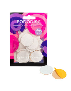 STALEKS PRO PODODISC L EXPERT Lima Adesiva Descartável 240 Grit – 50 Un.