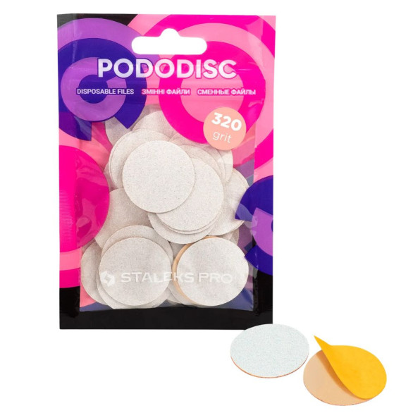 STALEKS PRO PODODISC L EXPERT Lima Adesiva Descartável 320 Grit – 50 Un.