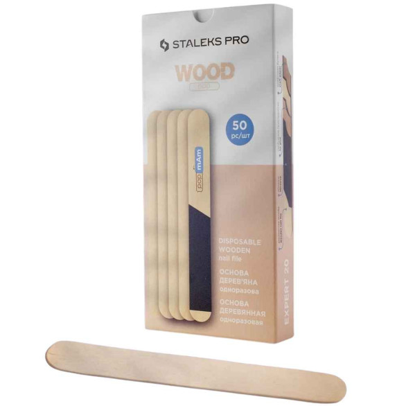 STALEKS PRO Base de Madeira Descartável para Lima EXPERT 20 – 50 Un.