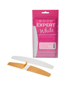 STALEKS PRO EXPERT 40 Lima Adesiva Descartável Meia Lua 180 Grit – 30 Un.