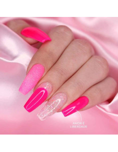 Verniz Gel Magenta Neon Amor é Liberdade 15ml - Coleção Amor é Amor INOCOS 2