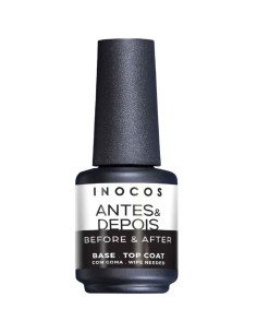 Base e Top Coat - Antes e Depois 15ml Verniz Gel Inocos