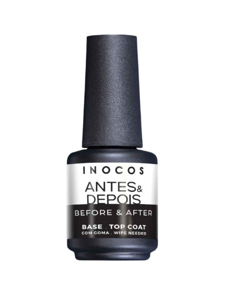 Base e Top Coat - Antes e Depois 15ml Verniz Gel Inocos