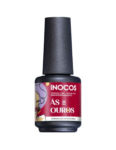 Verniz Gel Inocos QH5 Ás de Ouros 15ml Vermelho Borgonha