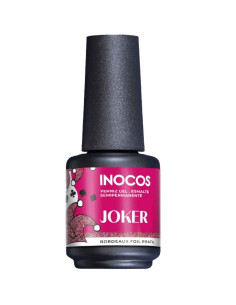 Verniz Gel Inocos QH7 Joker 15ml Bordeaux Foil Prata