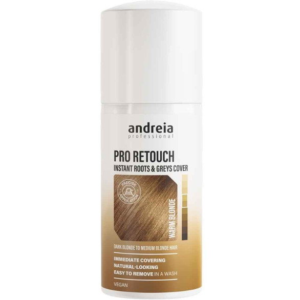 Andreia Professional Pro Retouch Loiro Quente – Spray de Cobertura de Raízes e Cabelos Brancos