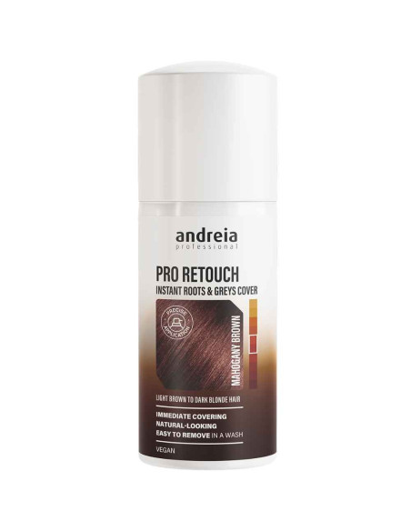 Andreia Professional Pro Retouch Castanho Mogno – Spray de Cobertura de Raízes e Cabelos Brancos