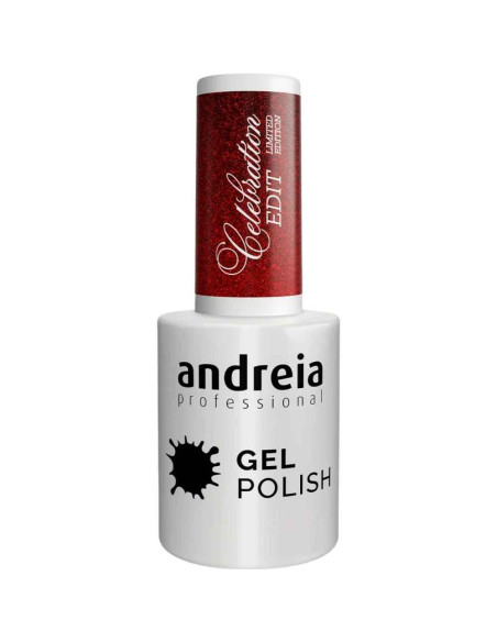 Andreia Gel Polish Celebration Edit CE4 – Vermelho Vibrante Cintilante 10,5 ml