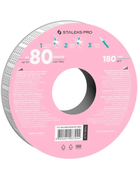 STALEKS EXPERT Donut Recarga de Lixas Adesivas para Lima Reta Grão 180 – 7 m