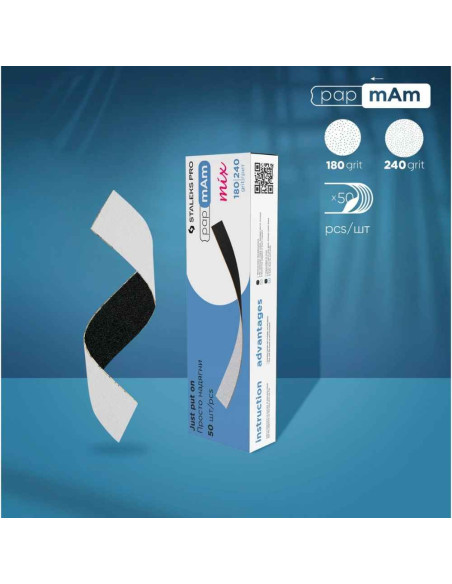 STALEKS EXPERT 22 papmAm MIX Lixas Descartáveis Dupla Face 180/240 – 50 Unidades