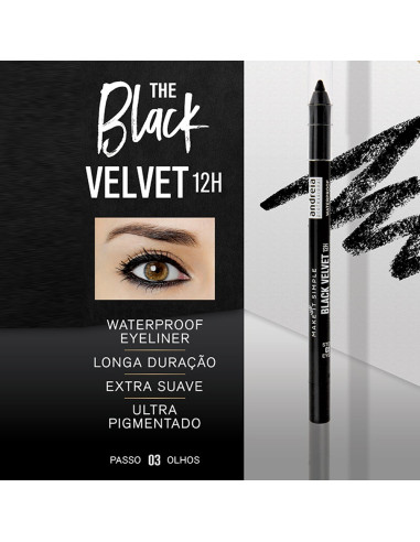 Eyeliner Black Velvet - Waterproof - Andreia Makeup Andreia Maquilhagem Olhos