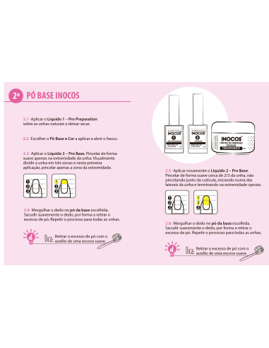 P08 Bege Sujo 20g Perfect Powder 3 IN 1 Inocos Dipping Powder Inocos