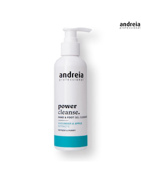 Gel Limpeza Mãos e Pés 200ml - Power Cleanse - Andreia Desinfeção com Andreia Profissional