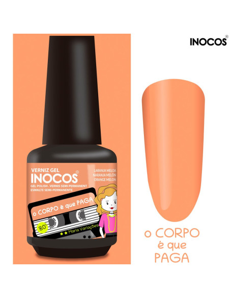 O Corpo é que Paga Verniz Gel 15ml - Coleção Maria Variações - Inocos INOCOS Verniz Gel