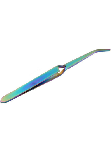 Pinça Holográfica  para Unhas Curvatura C e Pestanas Stell Pro Tips Unhas