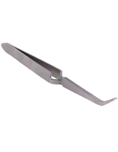 Pinça Inox para Unhas Curvatura C e Pestanas Stell Pro Tips Unhas