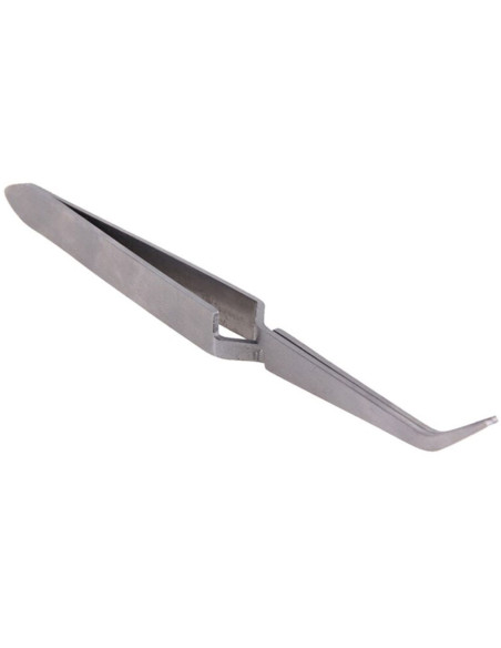 Pinça Inox para Unhas Curvatura C e Pestanas Stell Pro Tips Unhas