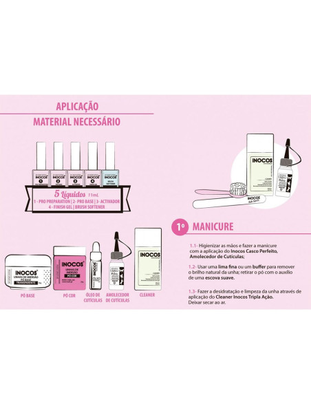 P23 Perigo! Rosa 20g Perfect Powder 3 IN 1 Inocos Dipping Powder Inocos