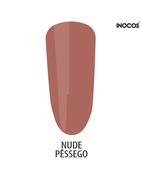 Maria Rechonchuda Verniz Gel Nude Pêssego 15 ml Inocos INOCOS Verniz Gel