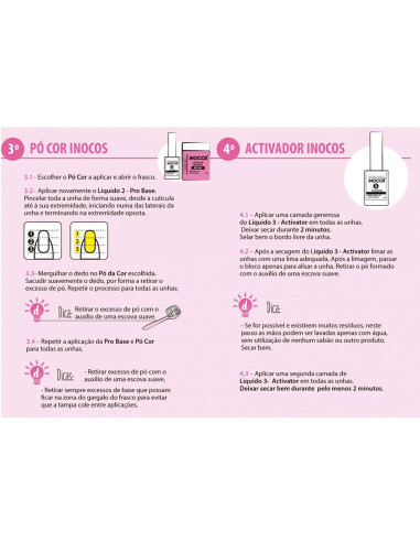 P24 Rosa Flamingo 20g Perfect Powder 3 IN 1 Inocos INOCOS Pó de Imersão