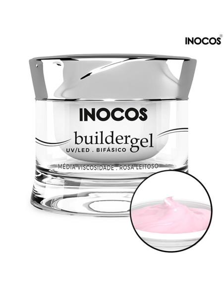 Gel Construção Rosa Leitoso 50gr Inocos Gel Construção Média Viscosidade