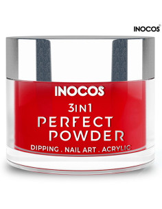 P41 Vermelho Flamenco 20g Perfect Powder 3 IN 1 Inocos | Dipping Powder Inocos | Inocos