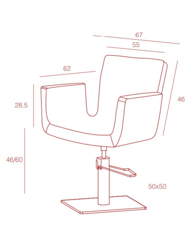 Cadeira de Cabeleireiro Hepburn Cadeira de Cabeleireiro